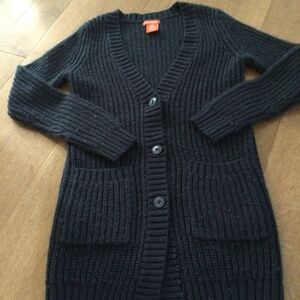 Girls blue button up sweater